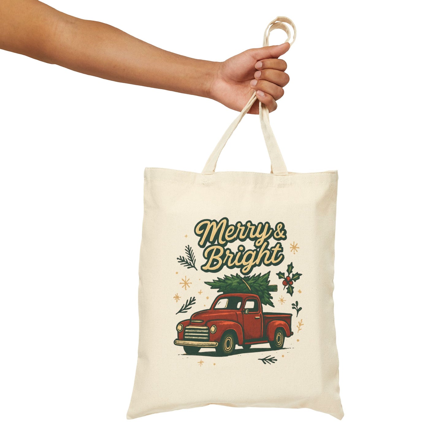 Tote Bag — Merry & Bright Vintage Truck Christmas Tote