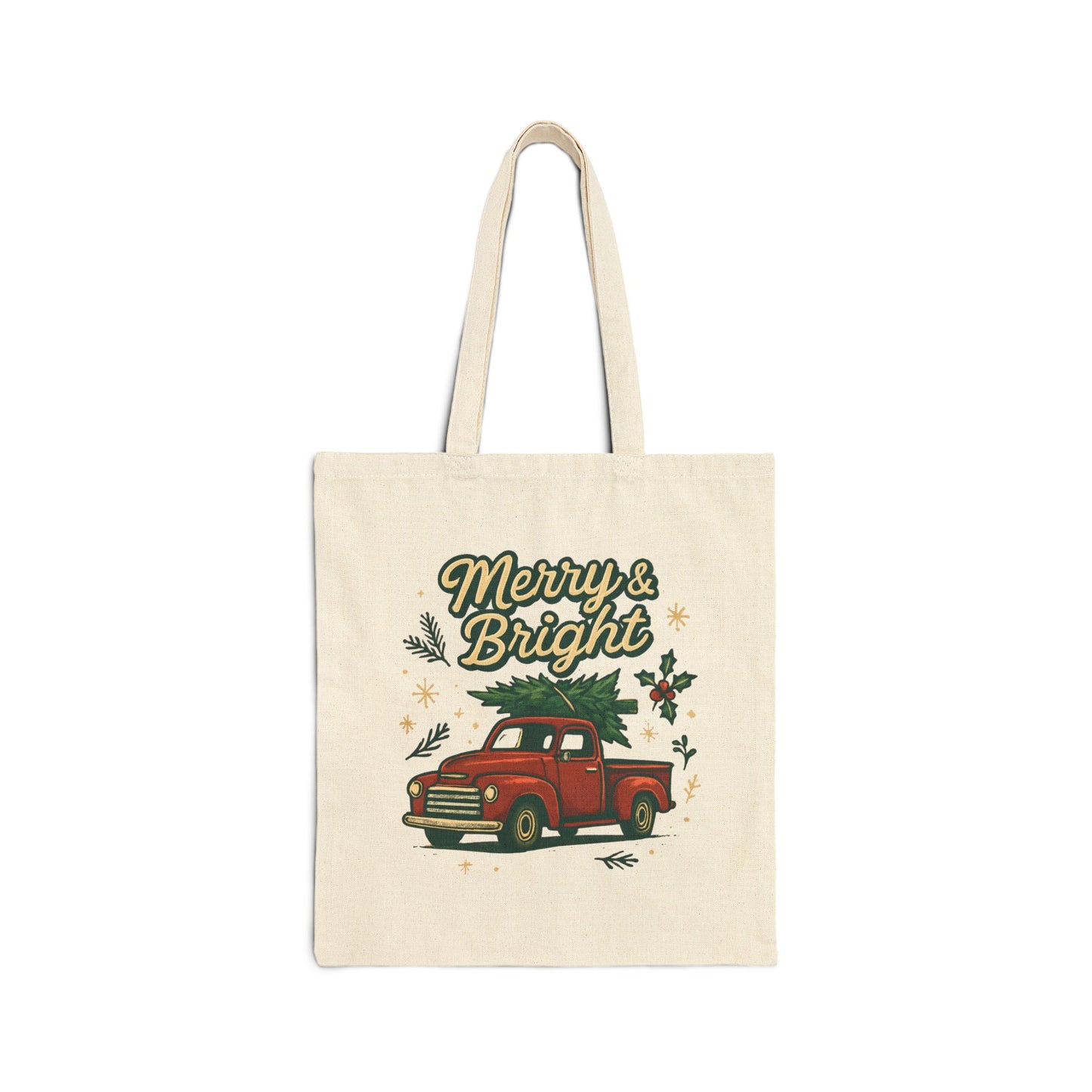 Tote Bag — Merry & Bright Vintage Truck Christmas Tote